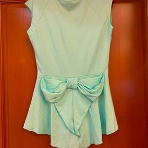 Mint blue fitted top